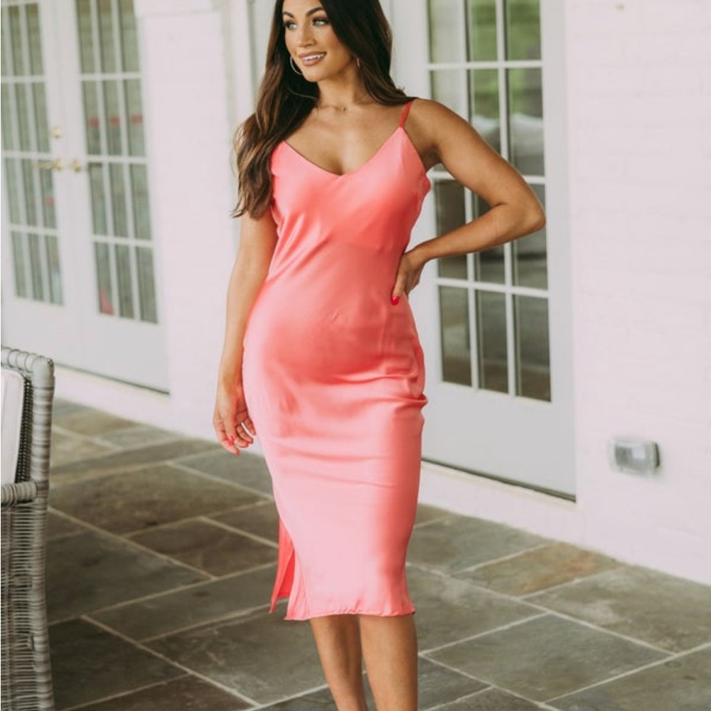Brand new, never worn satin dress!